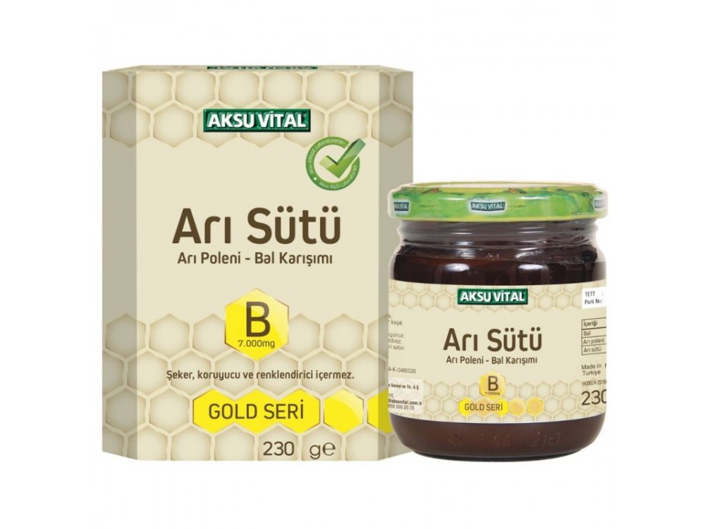 AKSUVİTAL ARI SÜTÜ - ARI POLENİ - HAM BAL KARIŞIMI BEBE DOZ