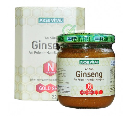 AKSUVİTAL ARISÜTÜ-GİNSENG-ARI POLENİ-HAM BAL KARIŞIMI